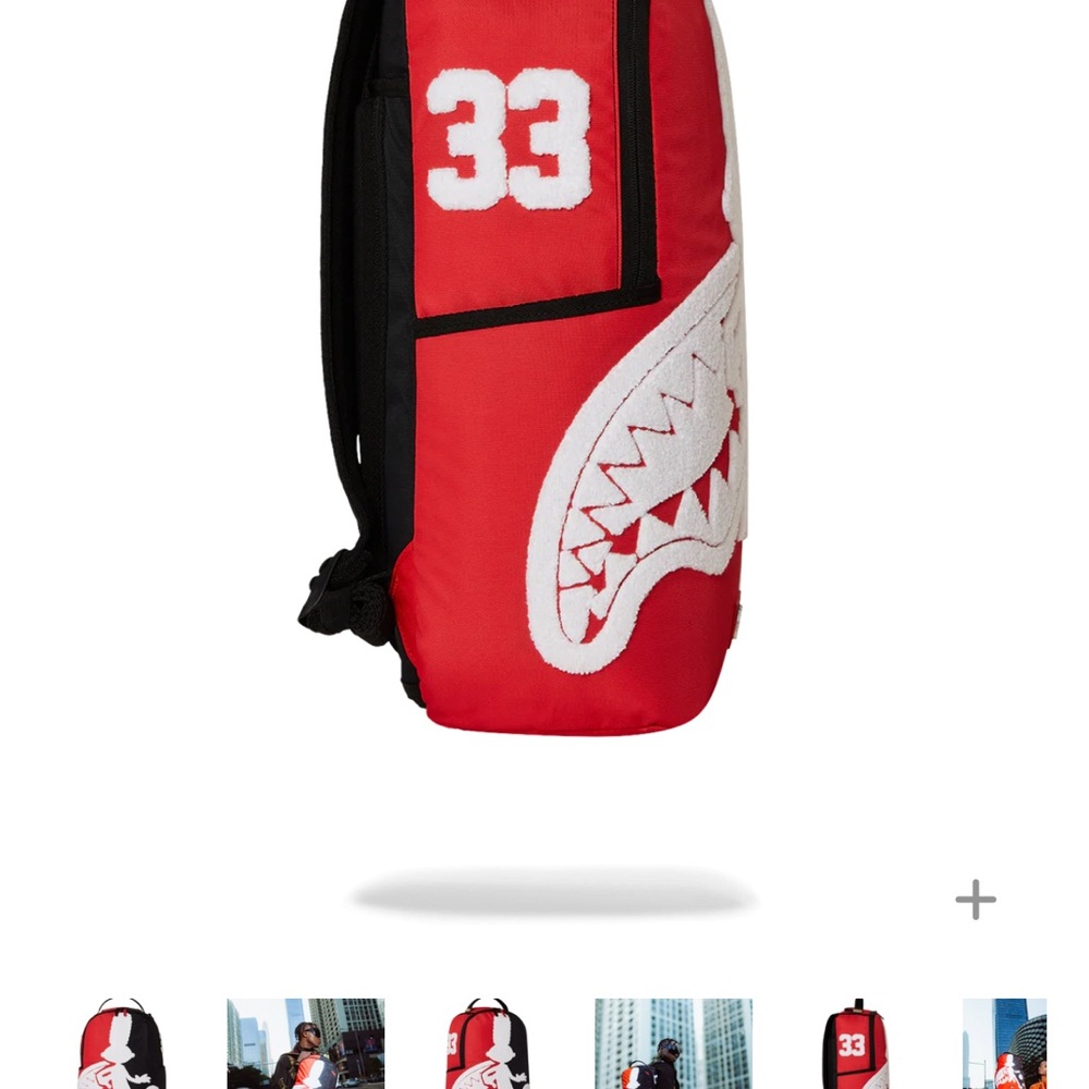 Sprayground Red and Black Cartoon Backpack(FIRM PRICE) - Picture 3 of 4